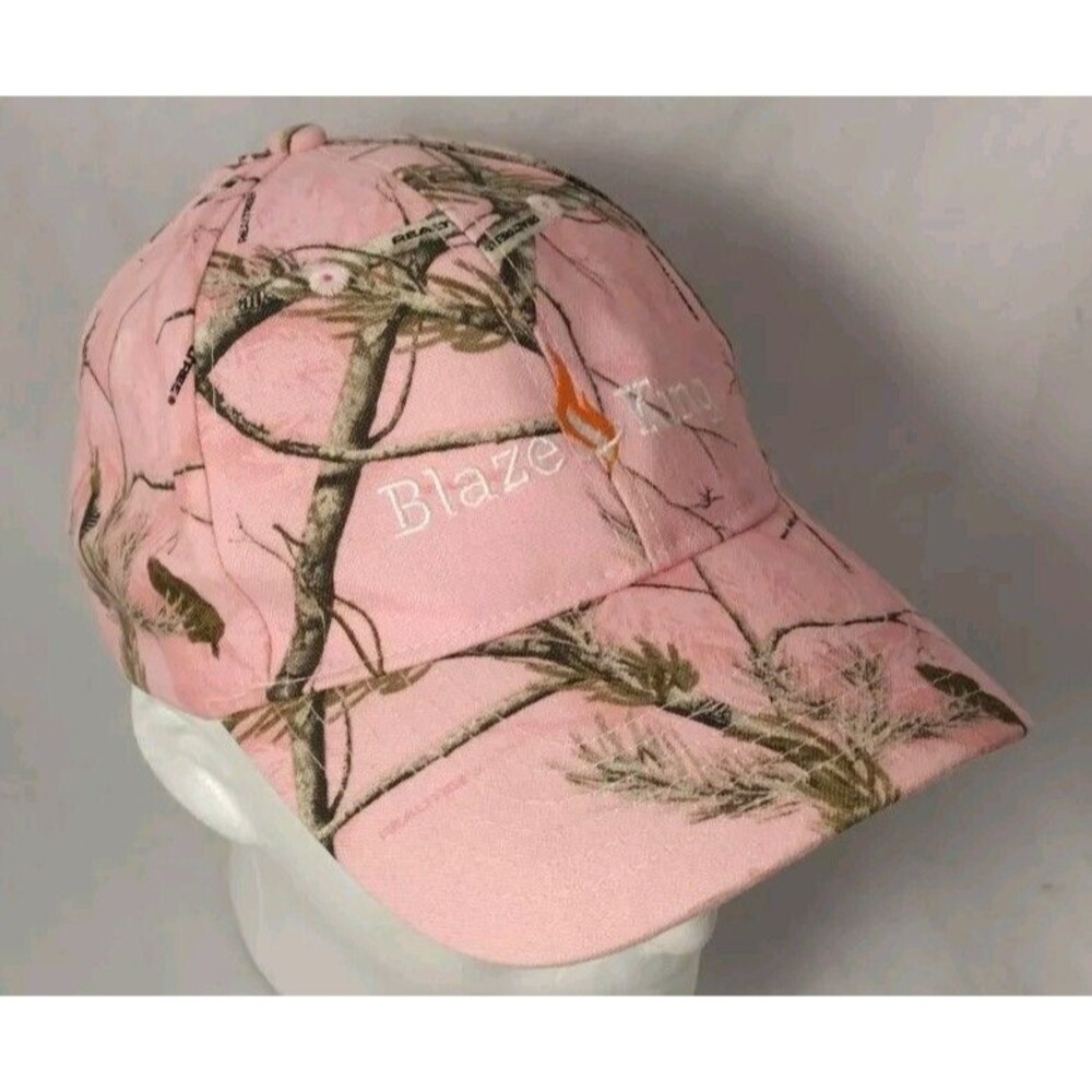 Blaze King Stoves Pink RealTree Camo Adjustable Strapback Hat/Cap-EXCELLENT!